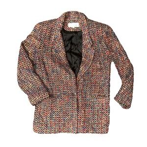 Earl Rutenberg Small Little French Silk Tweed‎ Boucle Blazer Jacket Y2K 90s VTG